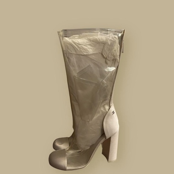 Chanel Plastic White Boots
